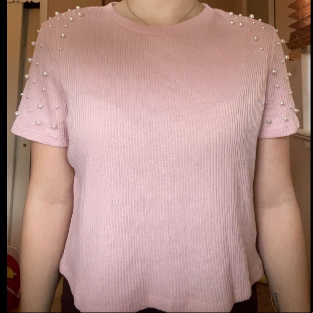 pearl pink tee